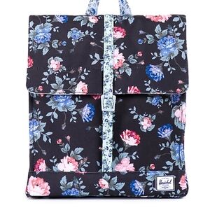 Herschel Supply Company Floral Backpack - Black and Blue